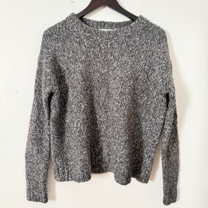 Vince Marled Gray Wool Cashmere Silk Blend Sweater